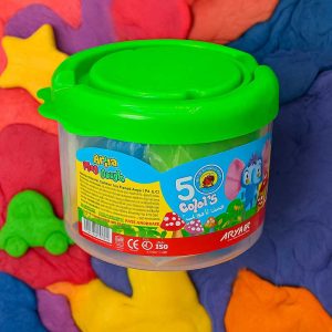 خمیر بازی سطلی 5 رنگ آریا