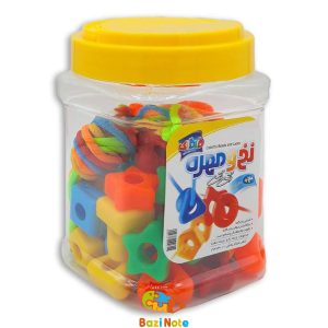 بازی فکری و آموزشی نخ و مهره 50 قطعه