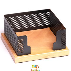 پایه کاغذ یادداشت چوب و فلز