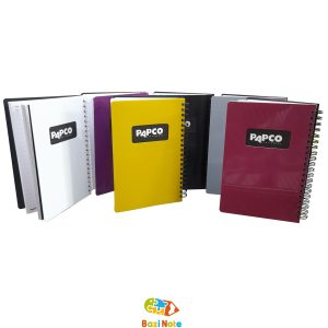 دفتر یادداشت یک خط جلد متالیک پاپکو کد NB_647 BC